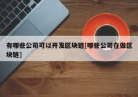 有哪些公司可以开发区块链[哪些公司在做区块链]